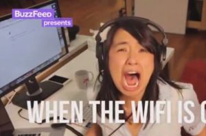 حرکات عجیب و غریب دختر چینی هنگام قطع شدن اینترنت!